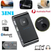 Bluetooth 5.0 Audio Transmitter Receiver NFC Wireless Music Adapter AUX Car AU