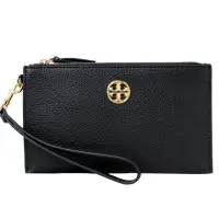 在飛比找momo購物網優惠-【TORY BURCH】CHELSEA全皮革拉鍊式手拿包(黑