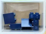 LEGO Parts - Dark Blue Brick 1 x 2 x 1 2/3 with Studs on Side - No 22885 - QTY 5