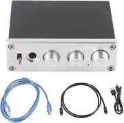 Digital Audio Decoder, AC Q3 PRO DAC PC USB Decoding Audio Decoder with Headphone Amplifier for 3.5MM Headphones (Silver)