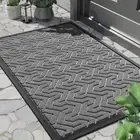 Yimobra Front Door Mat, Waterproof Indoor Outdoor Welcome 29.5x17 Inch, Grey