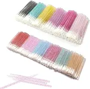 500Pcs Glitter Crystal Lip Brush,Crystal Lip Brushes Tool Kits Lip Gloss Applicators Lipstick Gloss Wands （Multicolour）