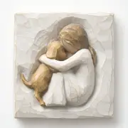 Willow Tree True Plaque Truly a Friend Love of Pets Susan Lordi 26511