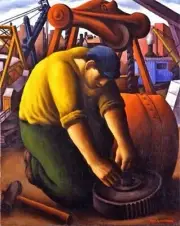 Man Machine : Paul Raphael Meltsner : WPA 1938 : Archival Quality Art Print