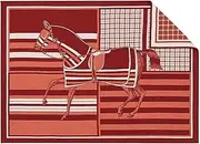 Super Soft Throw Horse Blanket 100% Lamb Wool, Modern Warm Cozy Sofa Bed Couch Blanket, Office Nap Blanket Air Conditioning Blanket Shawl Blanket All Season, Women Gift Red 172 * 144cm
