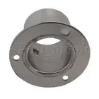 2PCS Silver Stainless Steel Closet Rod Flange Socket For Clothes Rail 32mm