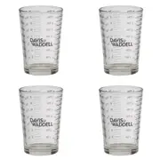 4x Davis & Waddell Essentials Glass Measuring Cup Baking/Cooking 6x8.5cm Clear