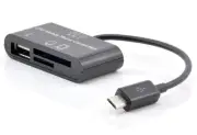 3in1 USB OTG Cable Card Reader for Samsung Galaxy S7 S6 S5 NOTE 5 4 3 OTG Phone