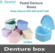Dental Denture Box Pastel ™ DENTURE BOX Denture Retainer Case- 3' Deep, 12/Bx