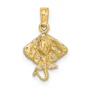 14K Yellow Gold Stingray Charm