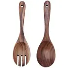Wood Salad Servers for Nonstick Cookware Kitchen Wooden Baking Salad9529