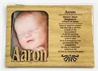 AARON Personalized Name Profile Laser Engraved Wood Picture Frame Magnet
