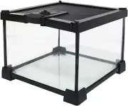 Mini Reptile Glass Terrarium Tank Amphibians Habitat Cage 7.9x7.9x5.7