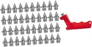 SAFIGLE Sprint Spike Running Shoes Nails 50 Pieces 1/4 Inch Stainless Steel Track Spikes Nail Puller for Outdoor Sports