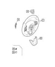Genuine Mopar Paddle Switch Cover Bezel Left 6XU42LXHAA (for: Fiat)