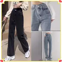 在飛比找Yahoo!奇摩拍賣優惠-女式奢華搭扣高腰牛仔褲,m2071 Jeans Fashio