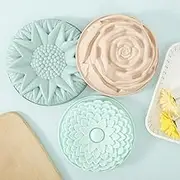 DJAPWPX-3Pcs Silicone Baking Molds, Rose Silicone Cake Mold, Heat Resistant Silicone Cake Pan, Reusable Flower Silicone Baking Pan, Practical Flower Baking Tray, Nonstick Flower Baking Mold for Baking