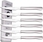 Arcos Meat Knife Set | 6 Piece | Steak Knife Brand Arcos | Stainless Steel Cutlery | Blade 110mm | Monoblock Handle | Dishwasher Safe | Eco-Friendly Packaging