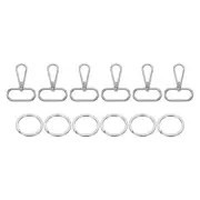 72 Pcs Swivel Clasp Hook, 1.26" Purse Snap Clasp Detachable for Bag Silver