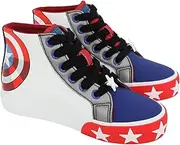[Ground Up] Marvel Captain America Shield High Tops, Blue, 11-11.5 Big Kid