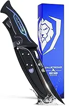 DALSTRONG Fillet Knife - 7 inch Flexible Blade - Night Shark Series - 7CR17MOV High Carbon Steel - Titanium Coated Blade - Water Outdoor & Fishing - Polypropylene Handle - Nylon Sheath - NSF Certified