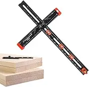 Woodworking Square | 2-in-1 Drilling Positioning Ruler,Shelf Pin Drilling Jig Cabinet Hardware Clamp, Cabinet Drilling Templates for Engineer, Architect