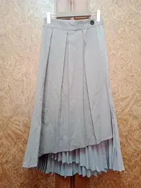 在飛比找Yahoo!奇摩拍賣優惠-~正韓國korea 杏壓摺造型雪紡長裙  C316-8586