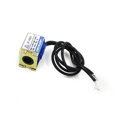 JF-0520 DC 12V 300mA 4N/10mm Pull Push Type Open Frame Solenoid Electromagnet