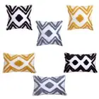 Modern Tufted Lumbar Pillow for Case Boho Wavy Stripe Geometric Cushion Cover De