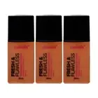 3x Australis Fresh & Flawless Full Coverage Foundation SPF 15 Deep Tan