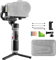 Zhiyun Crane M2S Gimbal with Mount+Phone Holder 3-Axis Stabilizer for Lightweight Mirrorless DSLR,Action Camera,Hero 10/9/7/6/5,iPhone 13 Pro Max 12/11 SE Smartphone Cell Phone