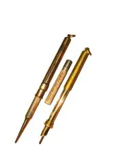 2 Antique Victorian Gold 9K 18K Propelling Pencils With Lead