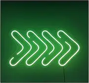 Sign Lamp Arrow Neon Sign Directional Navigation Arrow Wall Decor For Business Bar(A,35X19cm)