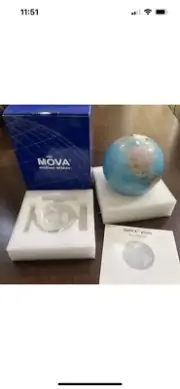 Mova Blue World Map Globe 4.5” With Acrylic Base NEW