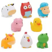 Munchkin Kids Farm Bath Squirting Floating Barnyard Animal Baby Toy 8Pk gifting