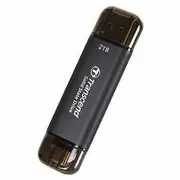 Transcend ESD310 2 TB Portable Solid State Drive - External - Black - Desktop PC, Notebook, Smartphone, Gaming Console, Tablet Device Supported - USB
