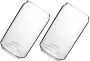Cabilock 2Pcs Transparent Can Shaped Glass Cups Practical Beer Mugs Heat Resistant Drinking Glasses for Parties Bars and Home Use