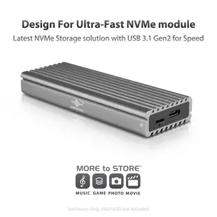 凡達克 SX M.2 NVMe SSD to USB 3.1 Gen 2 Type C 外接盒 NST-205C3-SG