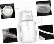 2pcs Travel Size Bottles Depotting Makeup Containers Cosmetic Bottles Clear Nail Polish Pumping Bottle Liquid Containers Hand White Nail Polish Nail Bottles Bottled With Lock