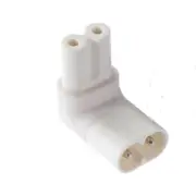 90 ºWhite Figure 8 C7 to C8 Left Right Angle AC Power Adapter Connector New