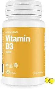 Better Way Health Vitamin D3 5,000 IU - High Potency, Supports Bone Health & Immune System - 120 Softgels of Vitamin D3 - Non-GMO, Soy Free