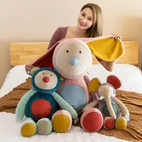 在飛比找樂天市場購物網優惠-可愛卡夫大象公仔毛絨玩具兒童小熊熊兔子安撫玩偶男女孩生日禮物