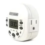BLACK+DECKER Programmable Indoor Grounded Outlet & Digital Timer Outlet