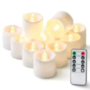 Homemory 12Pack 400+Hour Remote Control Flameless Candles, 2/4/6/8H Timer Led