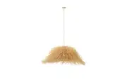 Britta Rattan Shade Oriental Hanging Pendant Light Lamp Natural/Cream