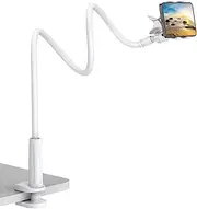 [VIVI MAO] Flexible Gooseneck Phone Holder Stand, Elegant Universal Flexible Lazy Arm Cell Phone Holder Bracket Mount Adjustable Clamp Clip Mobile Stand for iPhone 11 pro max X XR Samsung for Bed Desk