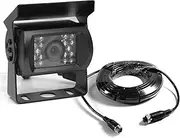 Elinz Reversing Reverse Camera Cam 4 PIN Heavy Duty Rearview 60 Degree Viewing Angle CCD Night Vision Waterproof IP68 Rearview with 5M Cable 12V 24, 2 Years Warranty