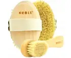 Dry Massage Brush Tampico Agave Bristle For Face And Body Wellness Set of 2