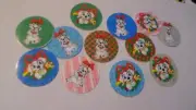 Pre Cut One Inch Bottle Cap Images CHRISTMAS DALMATION Free Ship