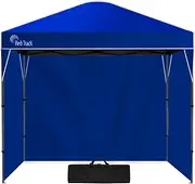 Red Track 3x3m Ultra Compact Folding Gazebo, Walls, Carry Bag, Portable Outdoor Popup Marquee for Camping Beach, Navy Blue